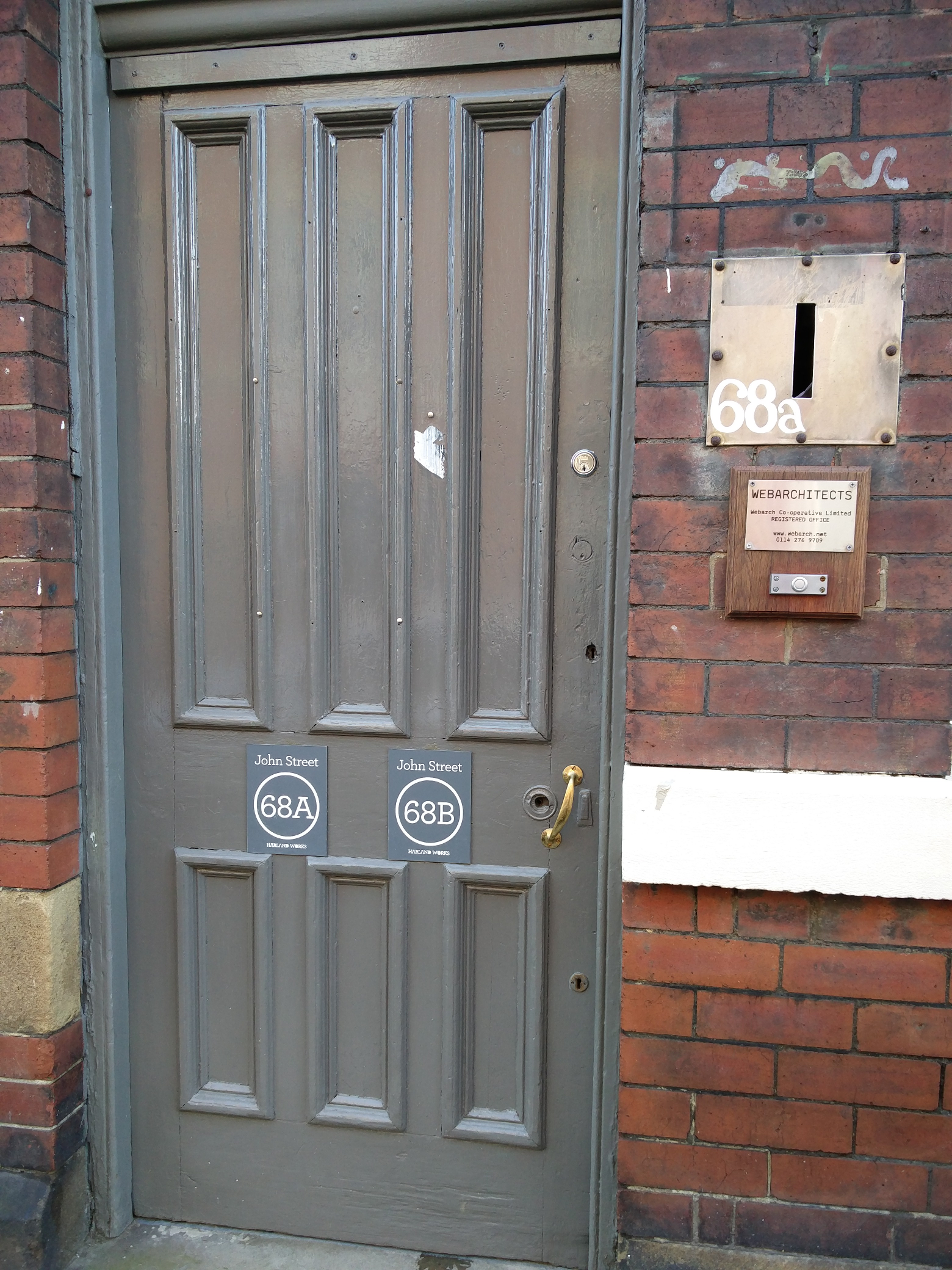 Webarchitects front door and door bell